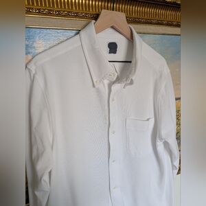 Brooks Brothers White Knit Oxford Shirt XL
